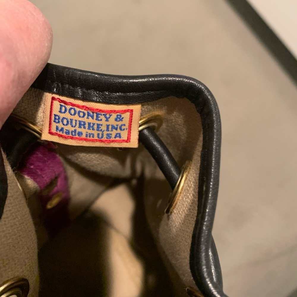 Vintage Dooney & Bourke Purple (eggplant) mini Shoulder Bag Drawstring Clos… - Picture 7 of 9